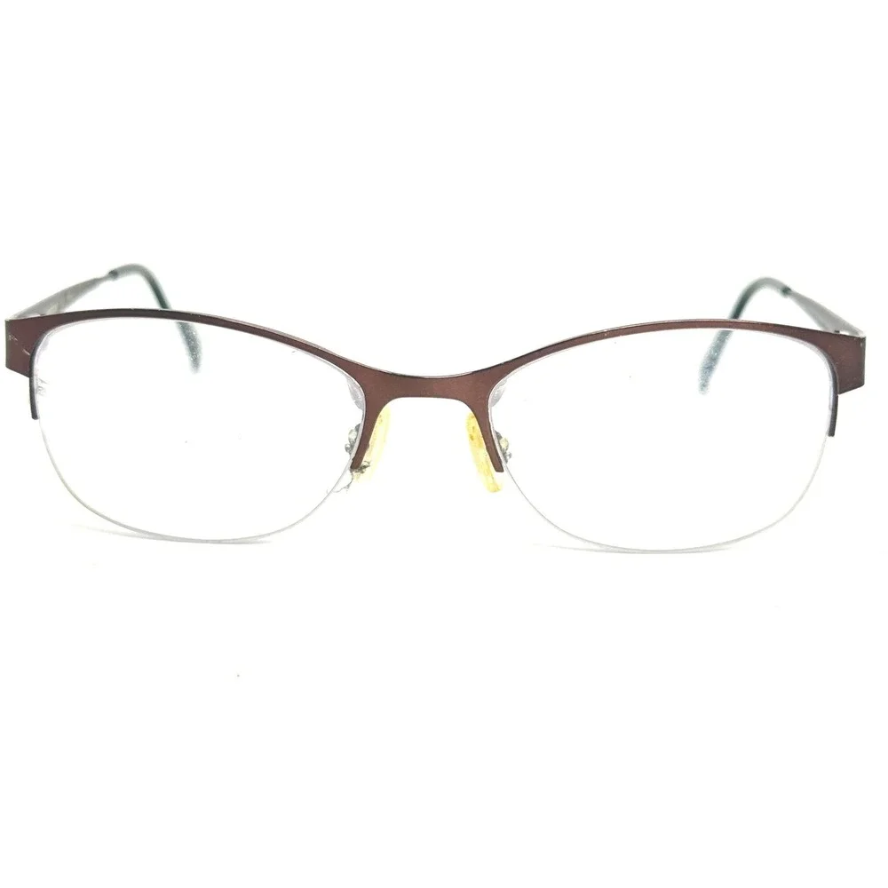 Charmant Aristar AR16372 Brown Semi-Rimless Eyeglasses Frames 51-18-135mm‎ 564